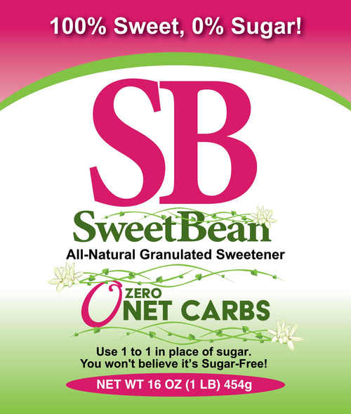 Sweet Bean All-Natural Granulated Sweetener — front of bag, zero net carbs
